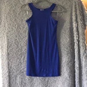 TOBi blue razor back body con dress size S/M